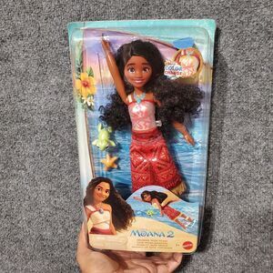 Mattel - Disney Moana 2 Swimming Tautai Moana Doll Color Change New Toy Doll